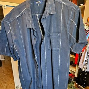 Roark Journey Short Sleeve Shirt- Men's Dark Navy